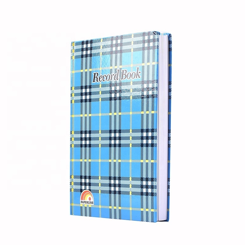 Custom Print Plaid Record Book Grid Lined Page Journal Paper Hardcover Notebook A5 For School Student