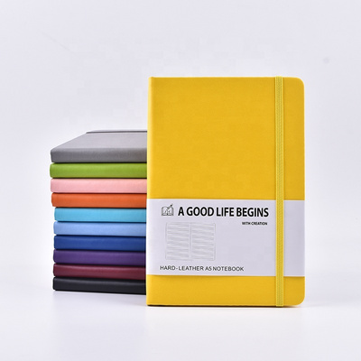 Custom Cheap Bulk  Multicolor Office PU Hardcover Diary A5 Leather Journal Notebook