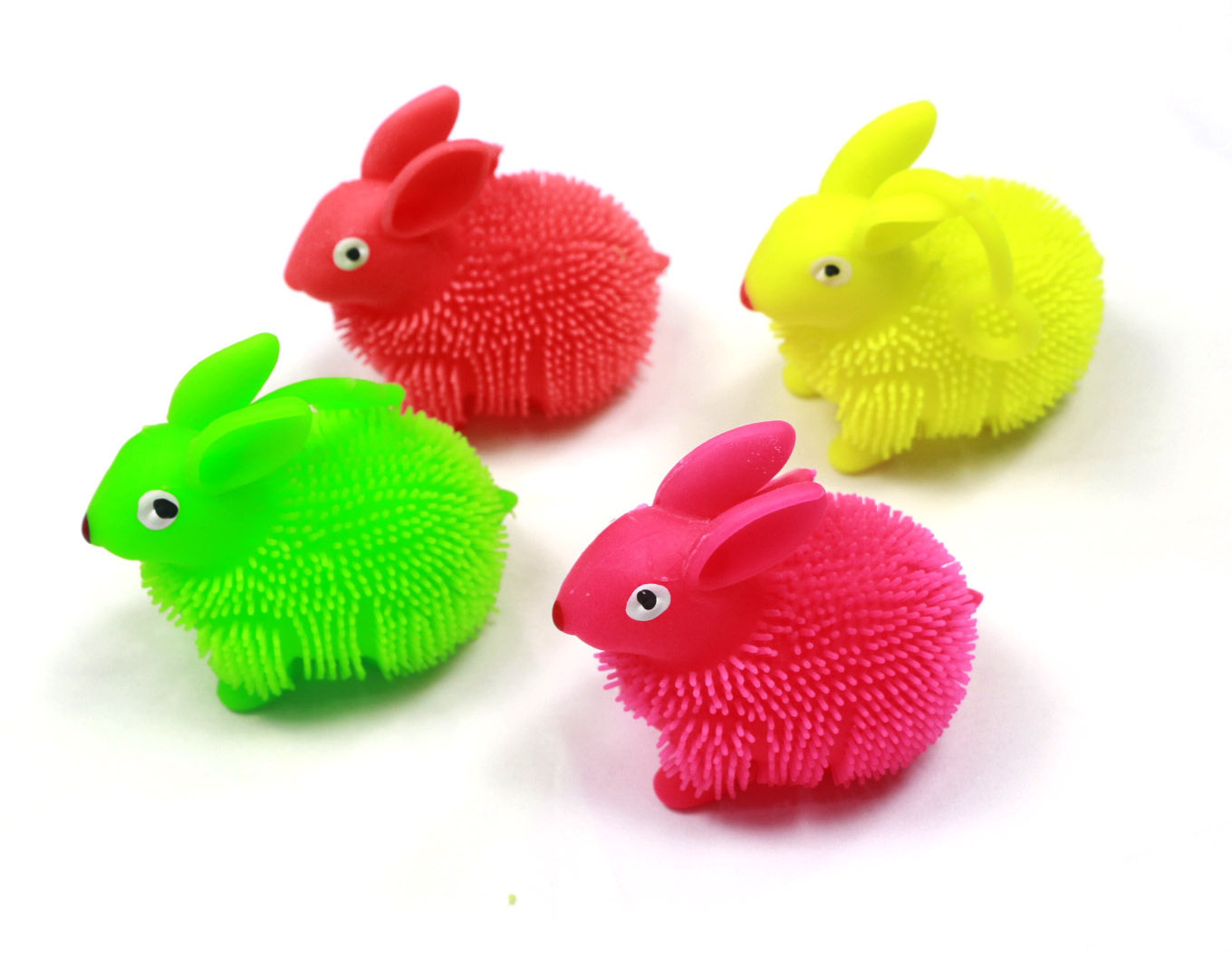 Jincan Hot Sale Squeeze For Kids Stress Balls Fidget Toy rabbit shape stress relief animal squishy flashing puffer ball