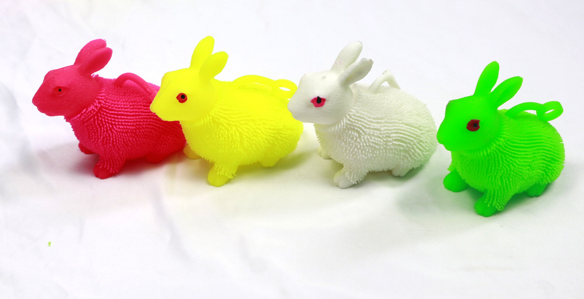 Jincan Hot Sale Squeeze For Kids Stress Balls Fidget Toy rabbit shape stress relief animal squishy flashing puffer ball