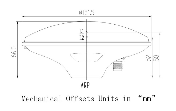 JCA228F The precision is less than 10cm Full Band L1 L2 L5 Gps Glonass Bd Galileo High Precision GNSS Surveying Gps RTK Antenna