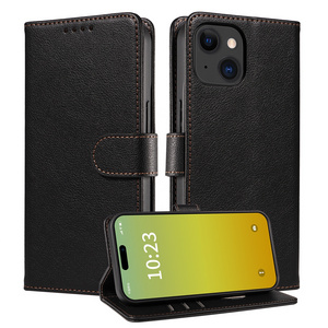 Synthetic Leather Shockproof Credit Card Holder Wallet Phone Case BFID Blocking Kickstand Phone Case for iPhone 15 14 13