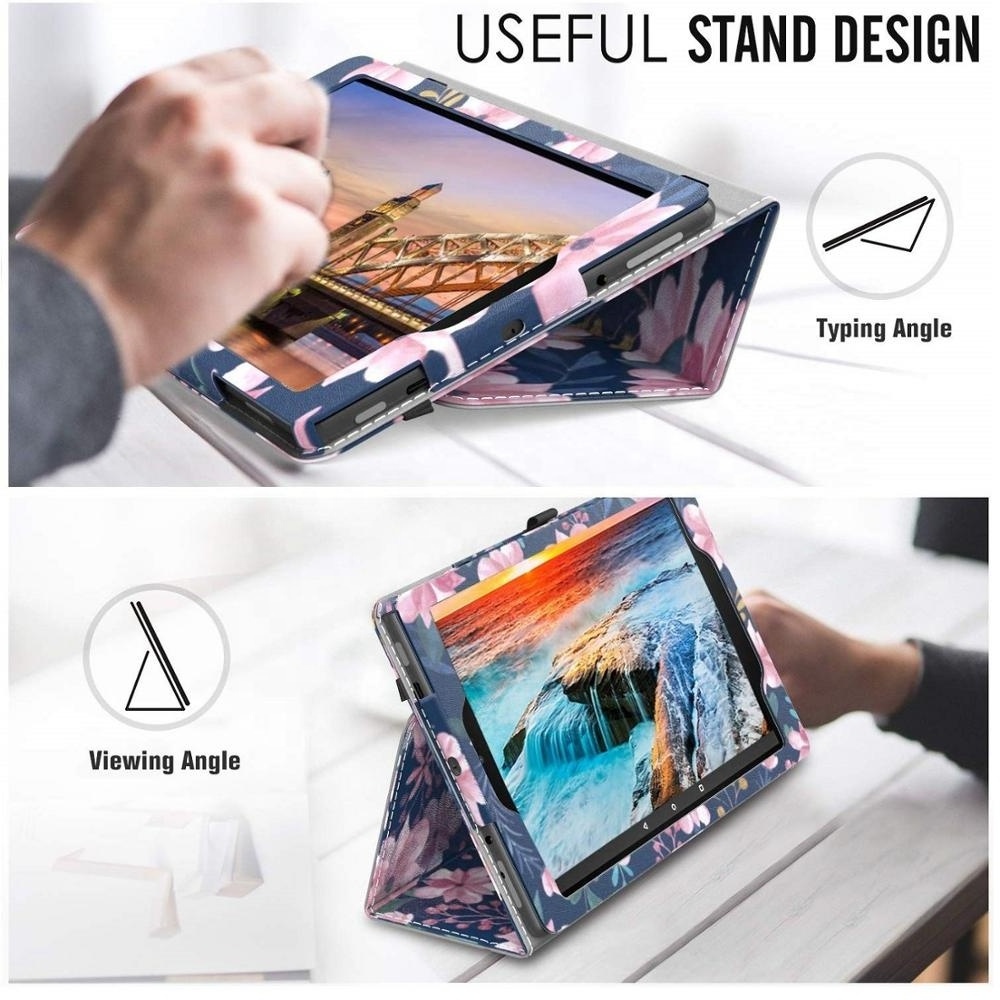 MoKo PU Leather Slim Flip Stand Smart Cover case For Amazon Kindle Fire HD 10 2017/2019 Tablet