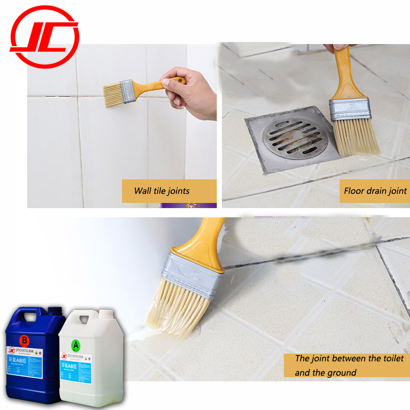 Chemical Resistant  shiny smooth transparent epoxy resin  waterproof glue For bathroom toilet roof