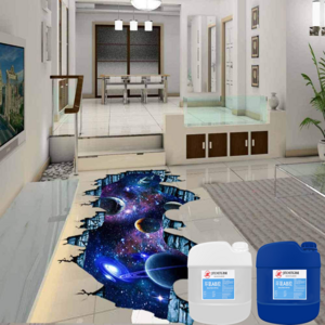 Transparent Epoxy Resin 828 UV Epoxy Resin and Harnener for 3D Flooring, Epoxy Floor Coating