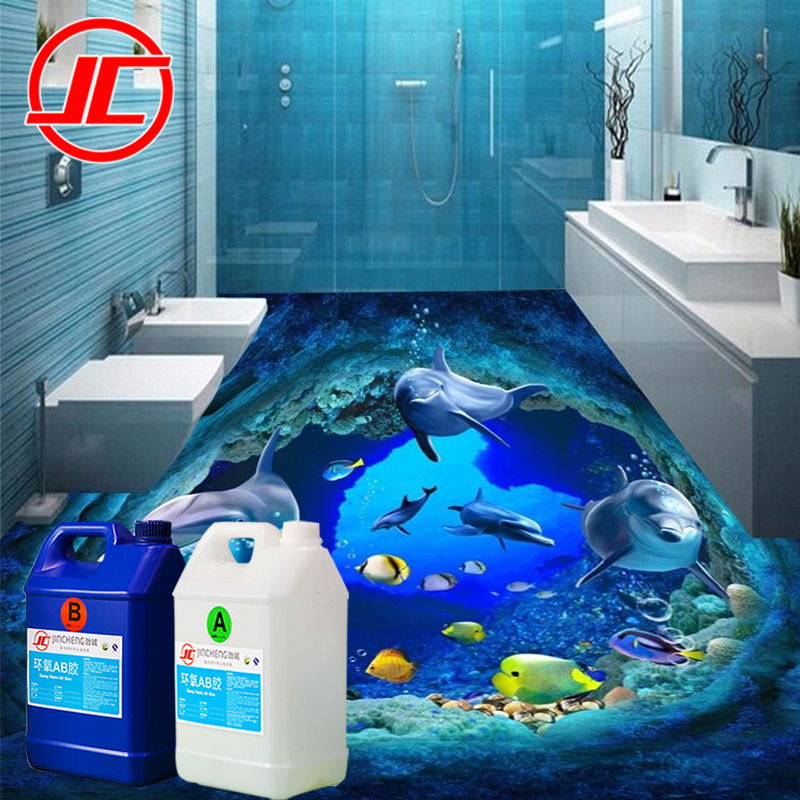 Epoxy 3D Stereoscopic Floor Wallpaper Ocean World Landscape Resin