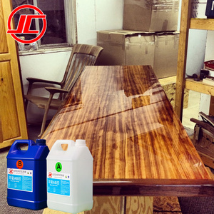 Clear Epoxy Wood Harvest Table Coating DIY Dining Table