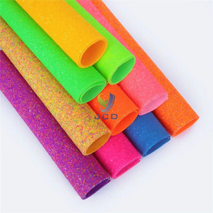 Sequin Colorful Fluorescent Chunky Glitter Leather Fabric Roll for Making Shoe Decoration Craft