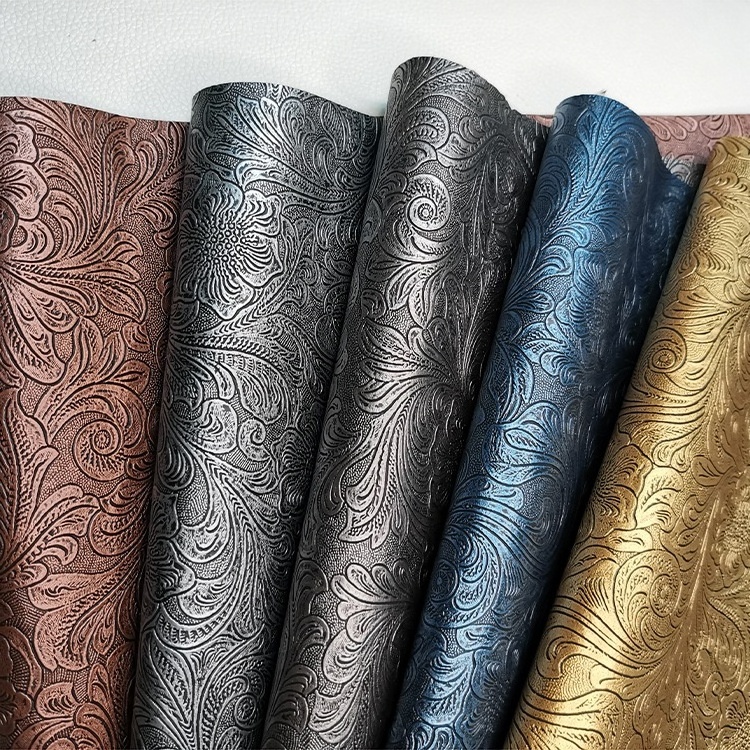 Thin Carved Embossed PVC Faux Synthetic Leather Fabric Sheets for Hair Bow Bags Shoes Crafts