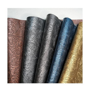 Thin Carved Embossed PVC Faux Synthetic Leather Fabric Sheets for Hair Bow Bags Shoes Crafts