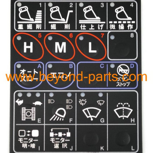 HD820 HD820-2 HD820-3 Excavator Spare Parts Monitor Keypad Sticker