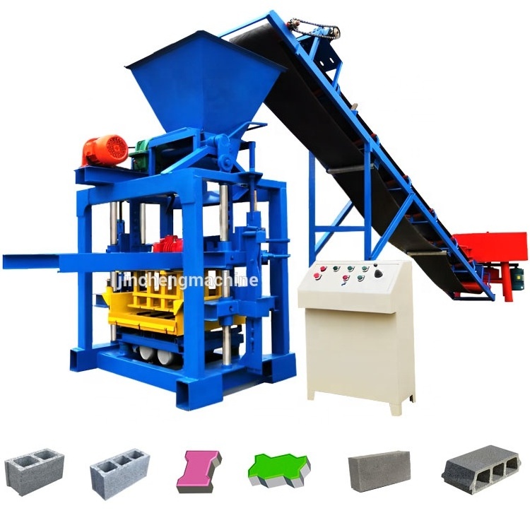 paver brick maker machine price QT4-35 automatic cement concrete interlocking hollow block brick making machinery