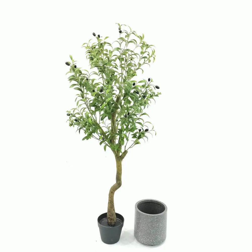 high quality artificial plants of landscape products simulation olive tree of  135 cm with 1008 leaves 56 olive  fruits