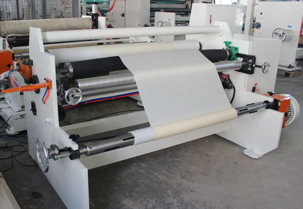 Automatic masking tape jumbo roll rewinder machine