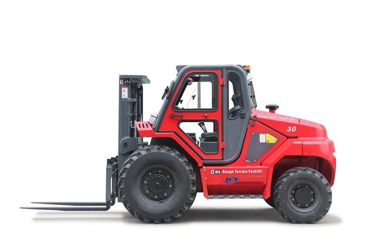 China 3 Ton Forklift Off Road 4WD 4x4 All Rough Terrain Forklift Diesel Forklift Truck  for Sale