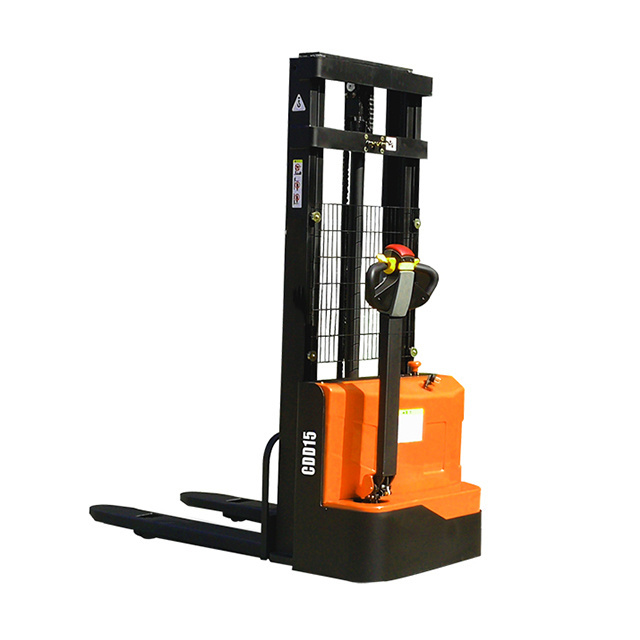 1.5 Ton Electric Pallet Stacker CDD12/15 Stand-Up Forklift Good Condition for Manufacturing Plants Made in China