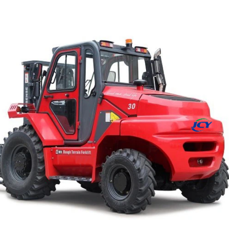 China 3 Ton Forklift Off Road 4WD 4x4 All Rough Terrain Forklift Diesel Forklift Truck  for Sale