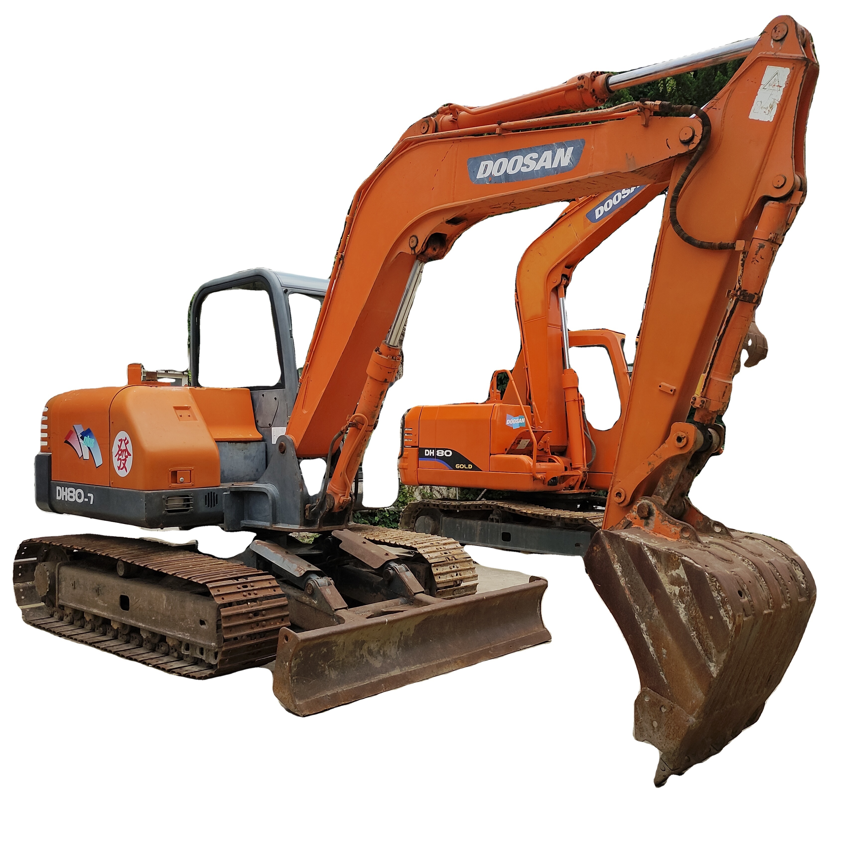 Doosan used mini 8 ton crawler excavators secondhand Doosan dh80-7 Korea made small digger excavator for sale