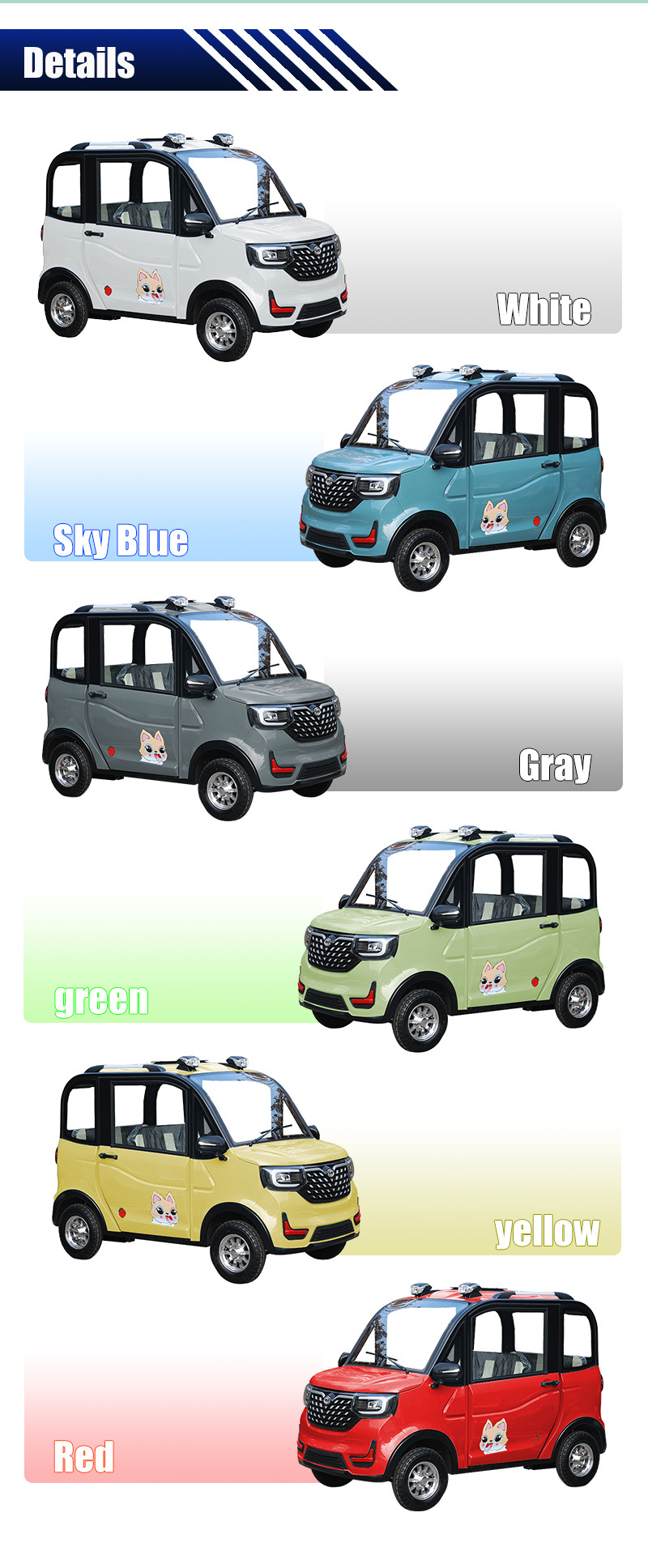 New Energy Vehicle Multi Purpose Small Moped Cheap Electric Cars Camera Light Sedan Leather 4 Wheel Electric Car Single Mini Car