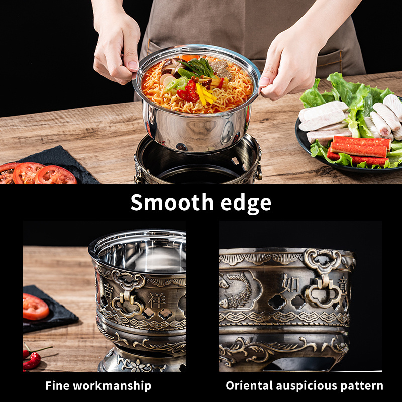 Customized Personal Hot Pot Mini Alcohol Stove Shabu Shabu Single Stainless Steel Hot Pot