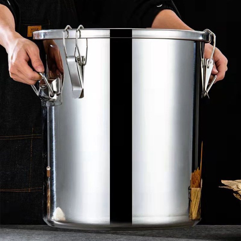 Customized Stainless Steel Rice Barrel Drum Milk Sealed Bucket Oil Storage Tank Beer Barrel Large Capacity Stock Pot