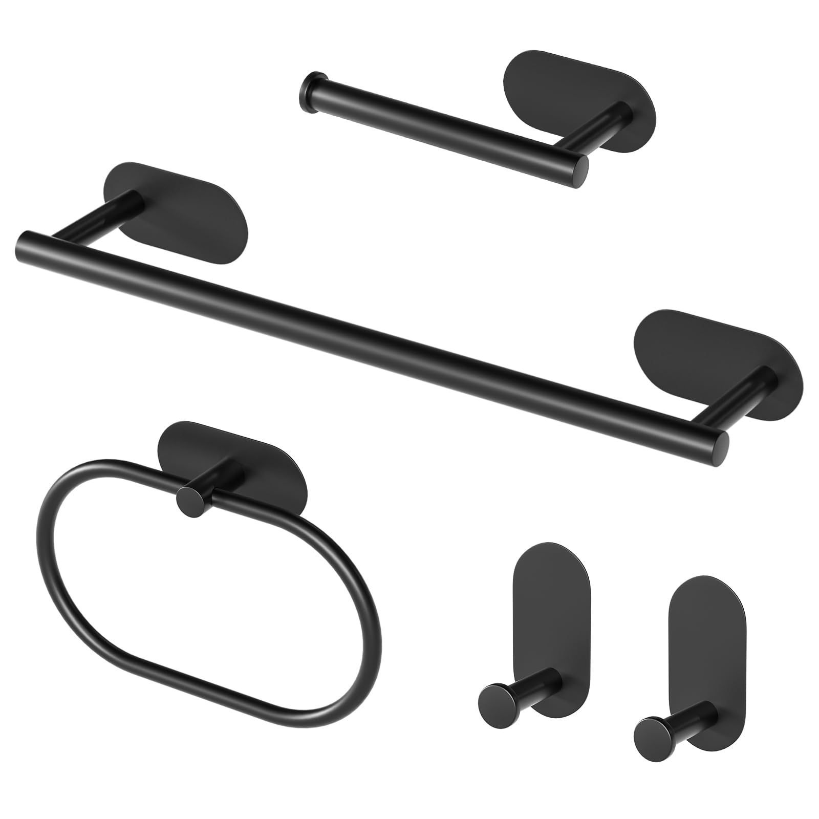 Customized Wall Mounted Towel Bar Hook Toilet Paper Holder Towel Ring Hardware Rack Stainless Steel Bathroom Accessories Set