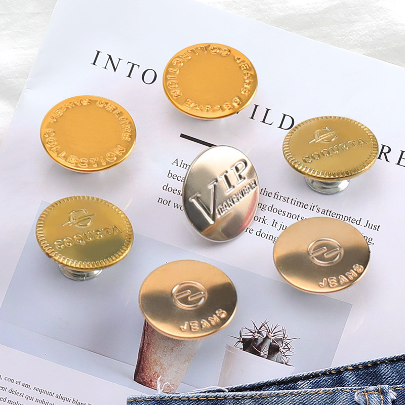 Customize Jeans Buttons Pin Metal Logo Sewing Free Jeans Buttons And Rivets For Denim Jeans Buttons Customize