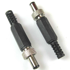 2.1mm 2.5mm DC male female power jack plug connector with screw lock