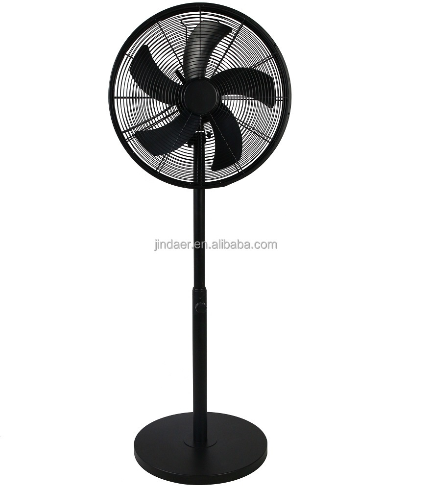 Electric Stand Fan 16 Inch Pedestal Retro Fan With Metal Blade and Metal base Metal Floor Fan