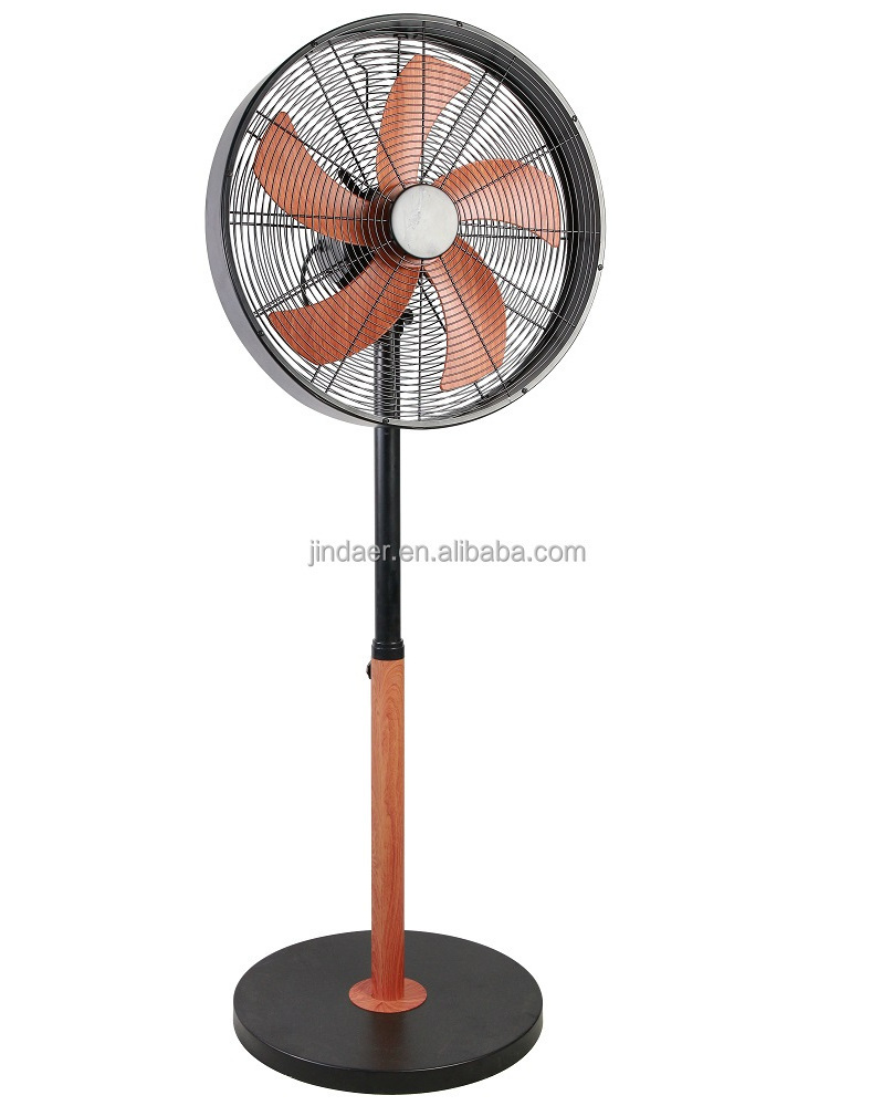 Electric Stand Fan 16 Inch Pedestal Retro Fan With Metal Blade and Metal base Metal Floor Fan