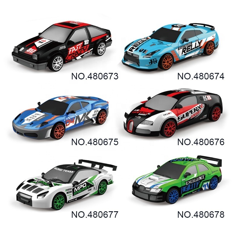 1/24 High Speed Race Car 2.4Ghz Remote Control Toy 4WD Mini RC Car Drift With Light