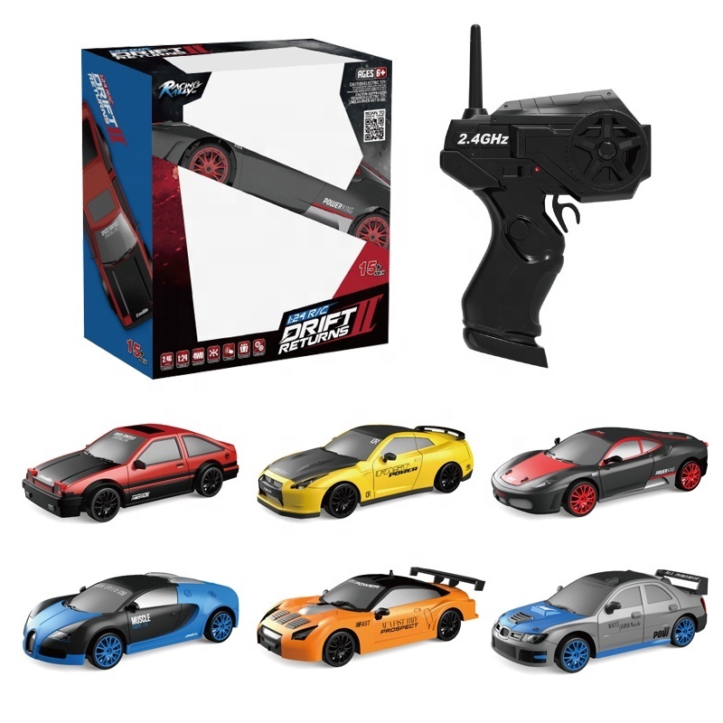 1/24 High Speed Race Car 2.4Ghz Remote Control Toy 4WD Mini RC Car Drift With Light