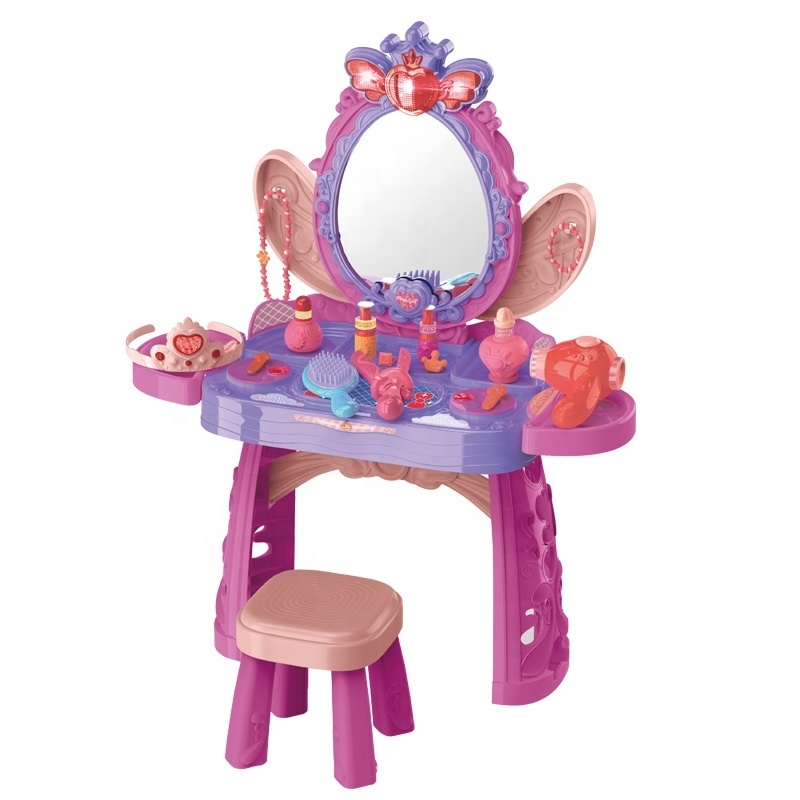 Juguetes Para Los Ninos Baby Pretend Play Cosmetics Set Princess Luxury Dressing Table Girl Make Up Toys