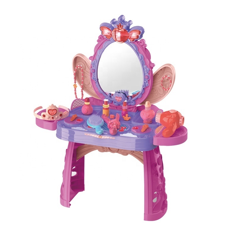 Juguetes Para Los Ninos Baby Pretend Play Cosmetics Set Princess Luxury Dressing Table Girl Make Up Toys