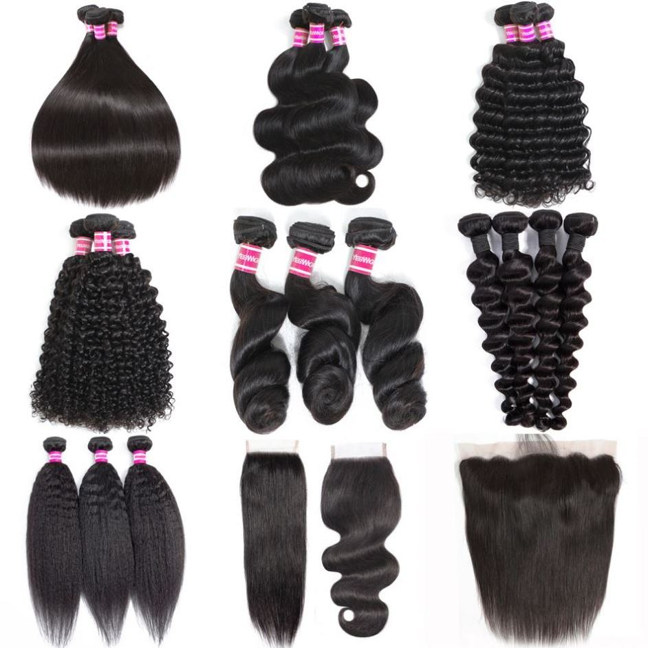 GOLDWAY Wholesale Unprocessed Raw Virgin Cuticle Aligned Hair Weaves and Wigs Straight Brazilian Human Hair Extensions Bundles