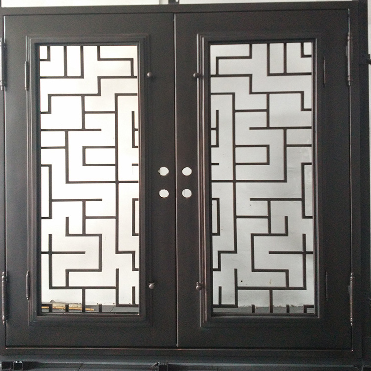 China products ornamental entrance wrought iron square door for usa market