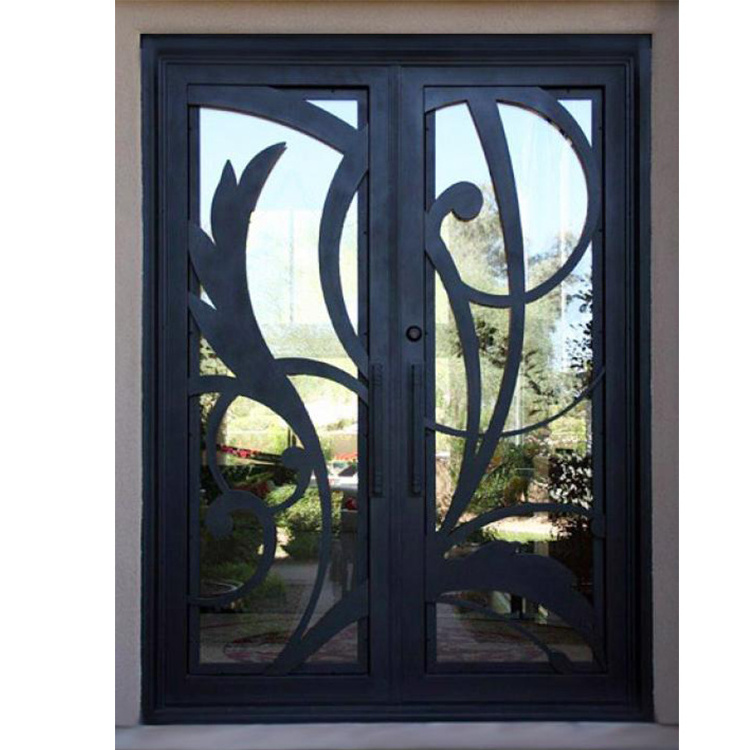 China products ornamental entrance wrought iron square door for usa market