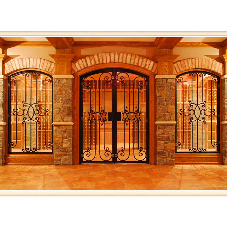 Fancy Design Elegant Metal Wrought Iron Window Grill Design For House Decoration