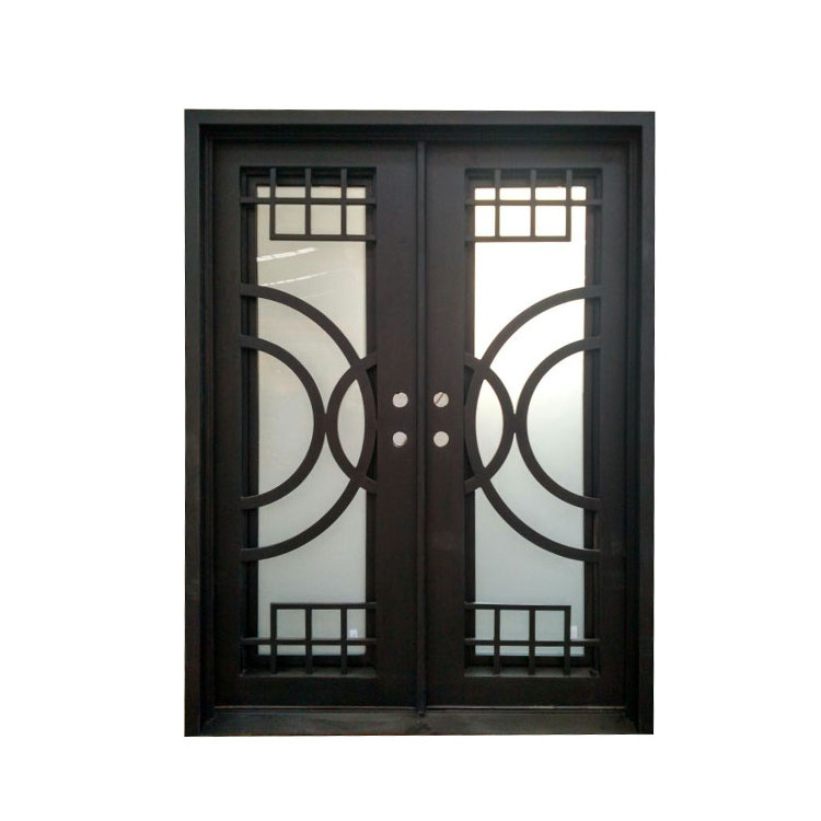 House safety metal security door wrought iron grill doors outdoor