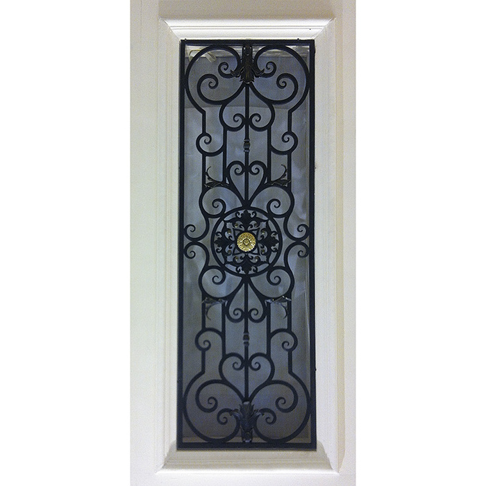 Luxury antique window fixed wrought iron window grill metal window guard