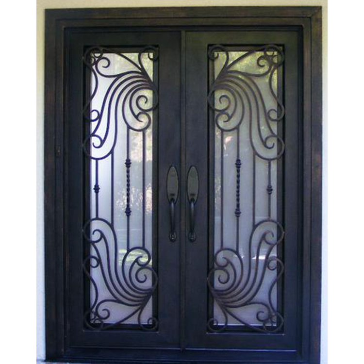 China products ornamental entrance wrought iron square door for usa market