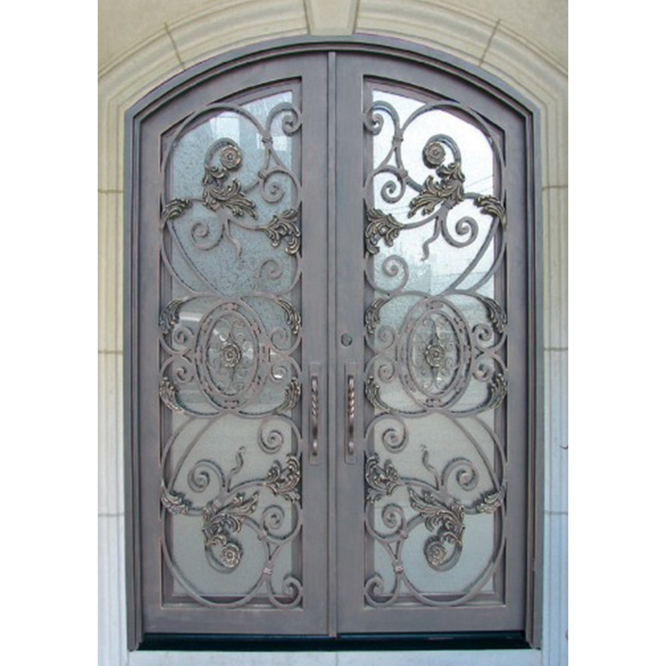 Metal security doors main entrance wrought iron entry doors wholesale prices