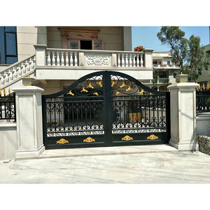 Simple antique designs decorative wrought iron main swing gate