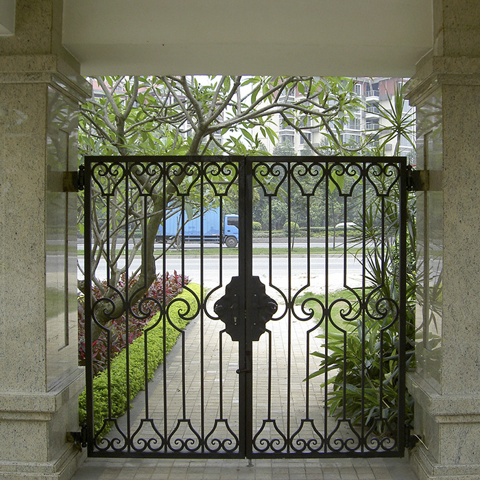 Simple antique designs decorative wrought iron main swing gate