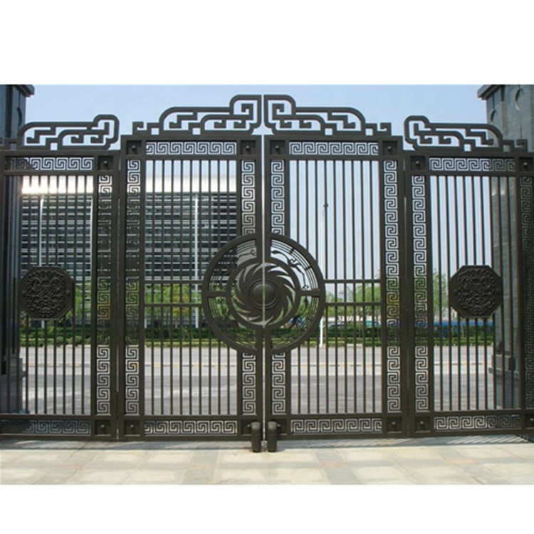 Latest models luxury double swing villa main wrought iron gate