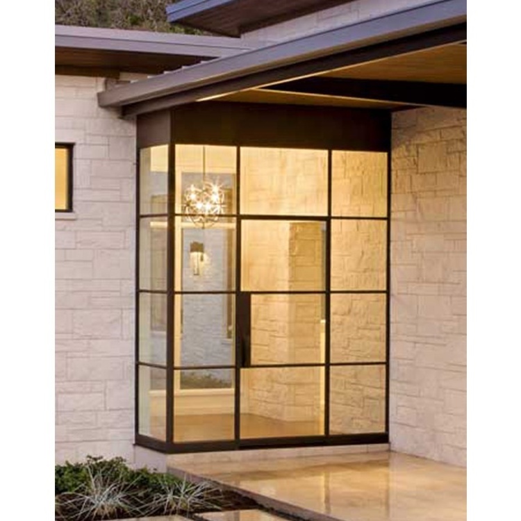 China exterior metal french doors restaurant double swing glass door