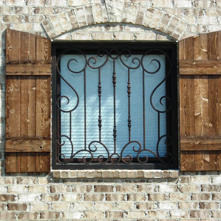 Fancy Design Elegant Metal Wrought Iron Window Grill Design For House Decoration