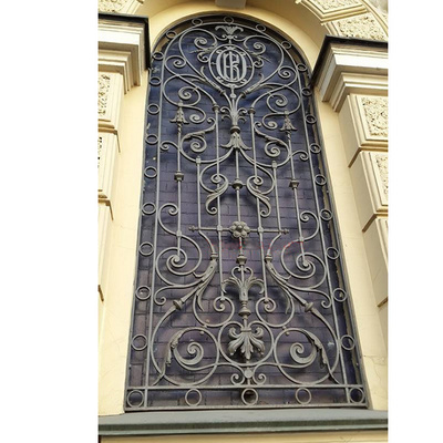 Luxury antique window fixed wrought iron window grill metal window guard