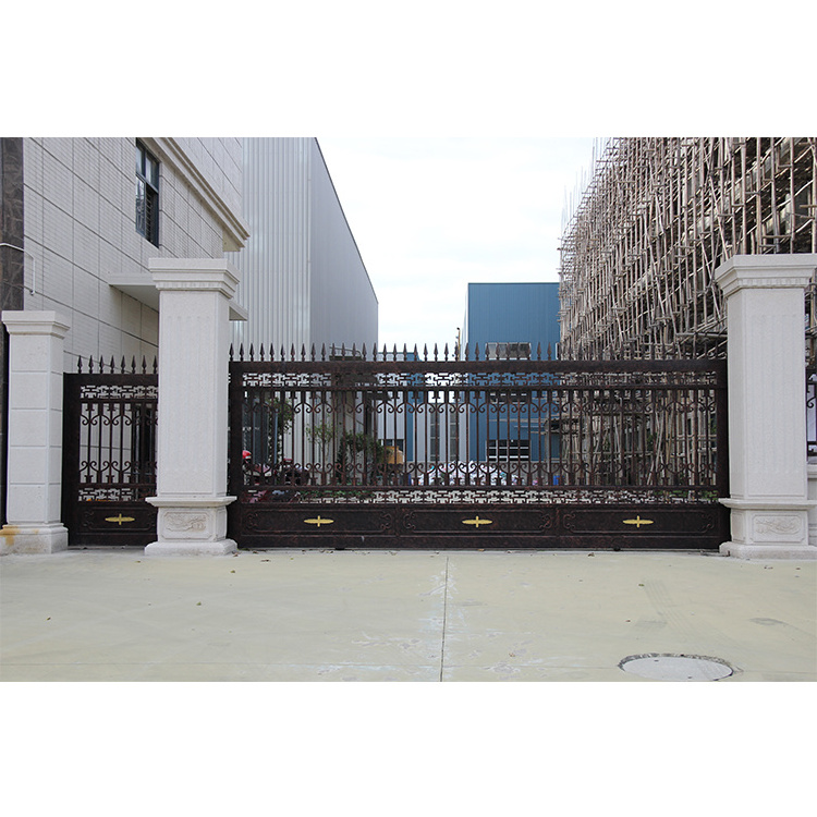 Modern elegant house backyard small cast iron gate designs