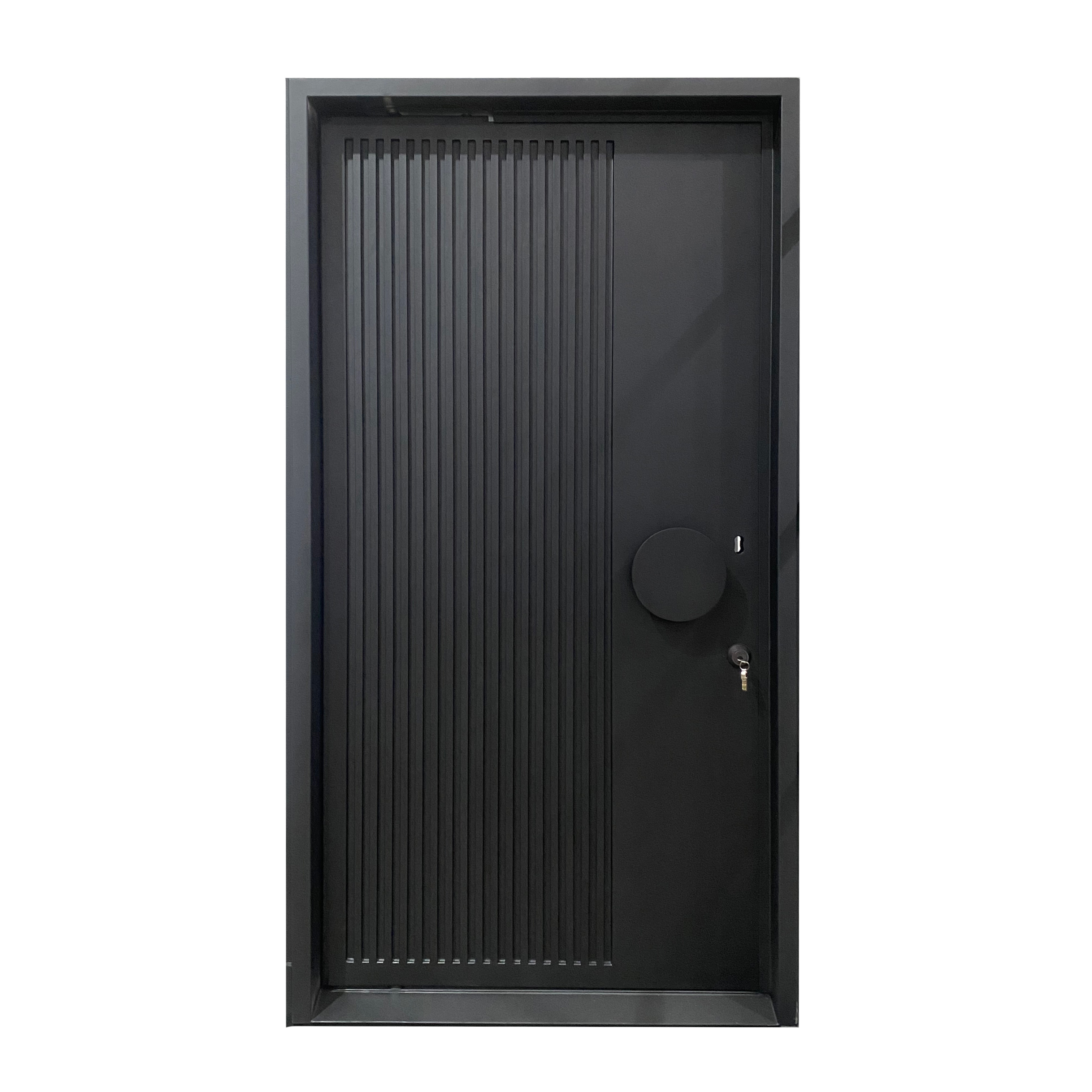 Modern style pivot Iron rotatable entrance  interior revolving meta entrance front door